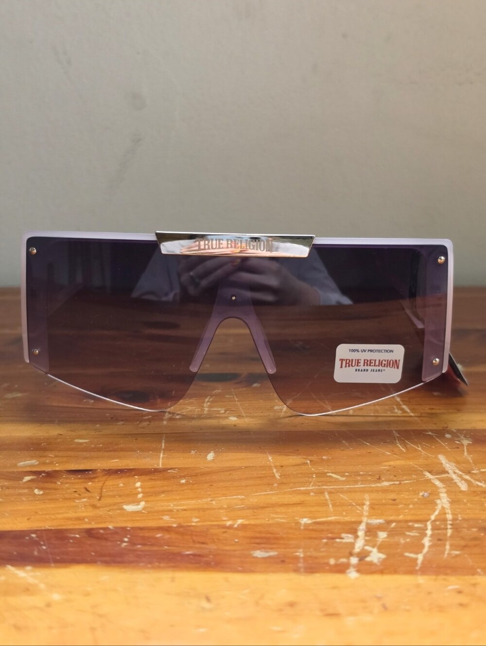 True Religion Pink Oversized Shield Visor Sunglasses NWT